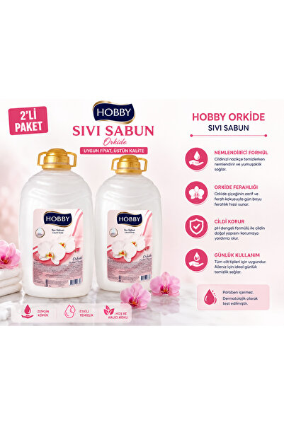 Hobby ORKİDE SIVI SABUN 3 LT - (2 ADET)