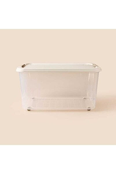 Simple Living Agata Organizer Kutu - Şeffaf / Bej- 50 lt