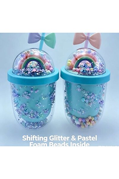 Cup 350ML Double-Layer Rainbow Capsule
