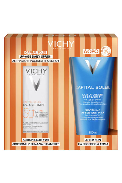 Vichy Capital Soleil UV-Age Καθημερινό Φλούιντ SPF50+ 40ml & Δώρο After Sun 1...