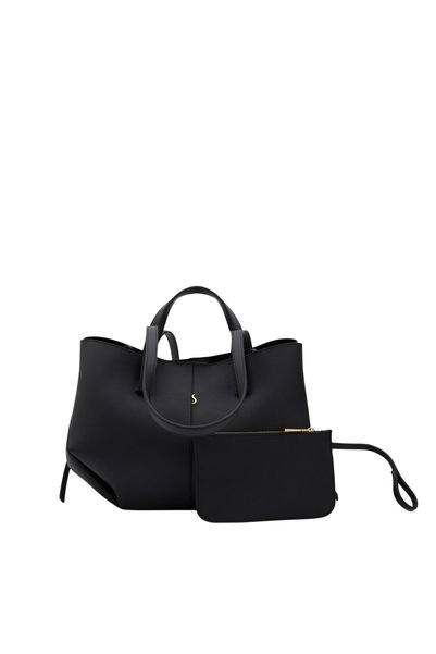 Santini Collection Bag Women's Handbag Shoulder Bag Crossbody Bag Large Tote with Strap and Puppy Bag Black – Elenor Large