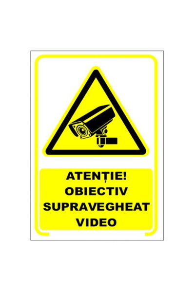 Diverse Indicator "Supraveghere video", 20cmx30cm, PVC