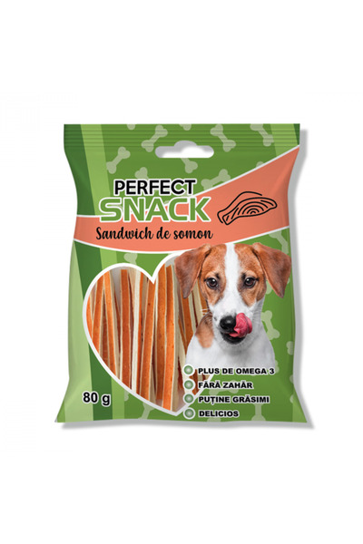 Perfect Snack Sandwich de somon, recompense caini 80g