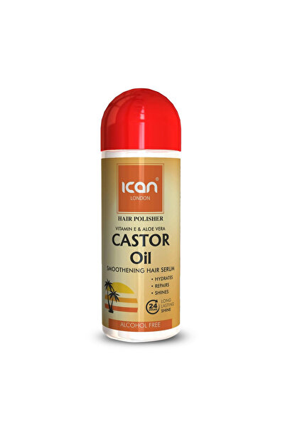 Ican London سيروم زيت الخروع لتلميع الشعر 207 مل - سيروم تنعيم الشعر خالٍ من ...