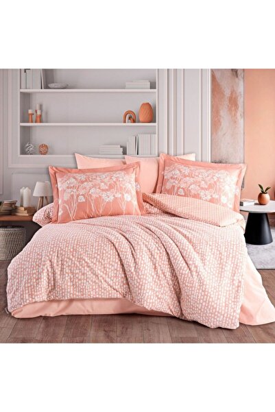 Hobby home collection Lenjerie pat dublu Velura Terracota, Hobby Home, poplin...