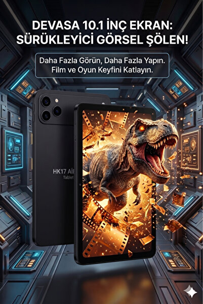 İ-TAB 17 Air Max Tablet - 16GB RAM 1TB Hafıza | Sim Kartlı | Klavye Mouse Kal...