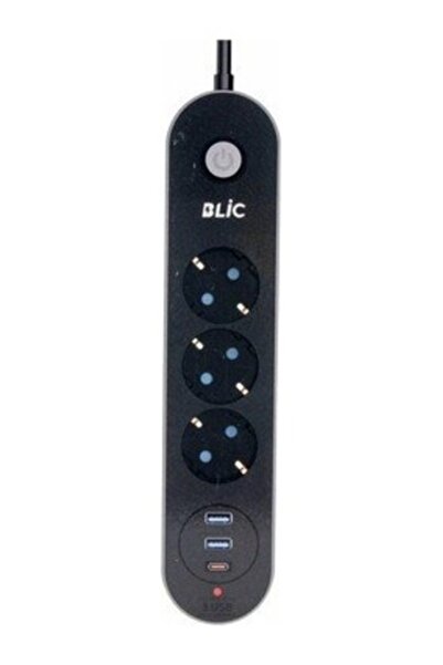 SMRSTORE Ftr-01 Surge Protected Socket – 3 Sockets, 2 USB + 1 Type-C, 16A 250...