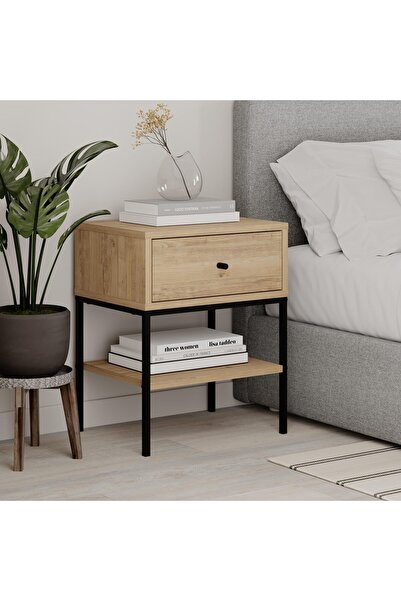 Mourah Home Lisa Nightstand 45cm W - Oak