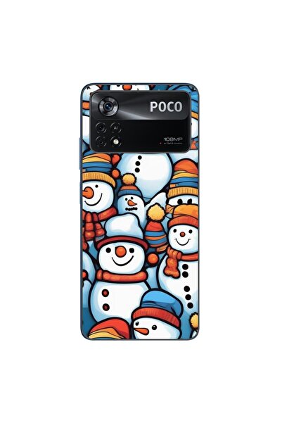 OEM Калъф, съвместим с Xiaomi Poco X4 Pro, силиконов гел TPU, с десен на снеж...