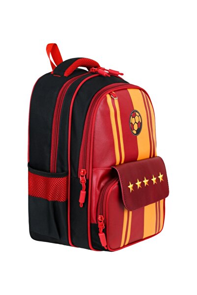 Alanç Gift Ultra Luxury Star Pattern Premium Boys' Orthopedic Primary School Bag Thermal Lunch Box and Pen Holder