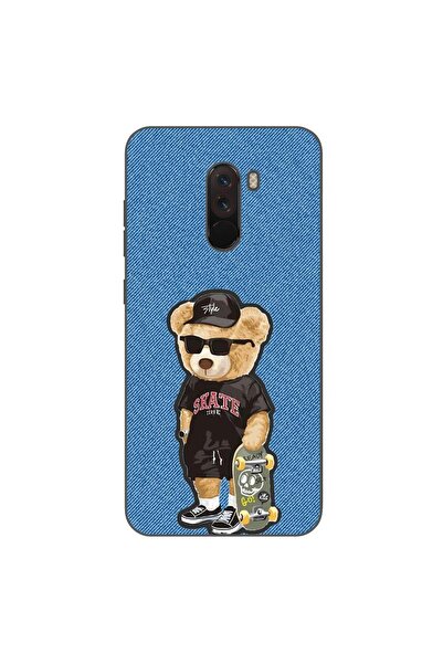 OEM Husa compatibila cu Xiaomi Pocophone F1 Silicon Gel Tpu Model Bear Skate ...