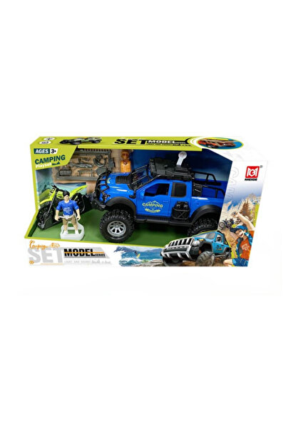 OEM Camping Playset cu Camion Off‑Road, Motocicletă și Figurină