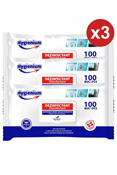 Hygienium SET 3 X Servetele dezinfectante multisuprafete, Hygienium, 100 bucati