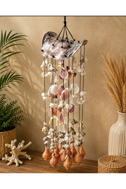 Sea Ear Shell and Shell Wind Bell Handmade Sea Themed Wall Balcony Garden Decor