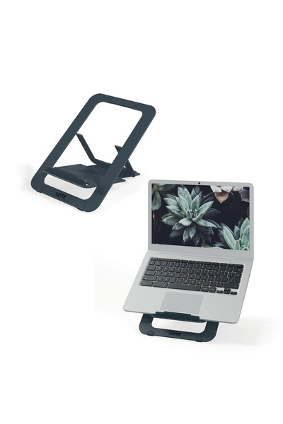 Leitz Ergonomic Adjustable Laptop Stand Charcoal Gray Slim