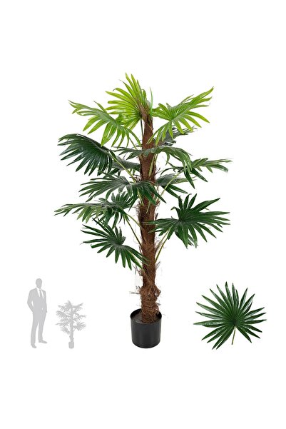 Roberto Rossi Palmier artificial H120cm Chamaerops humilis cu 15 frunze