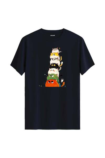 Colermi Colorful Cute Cats Design T-Shirt