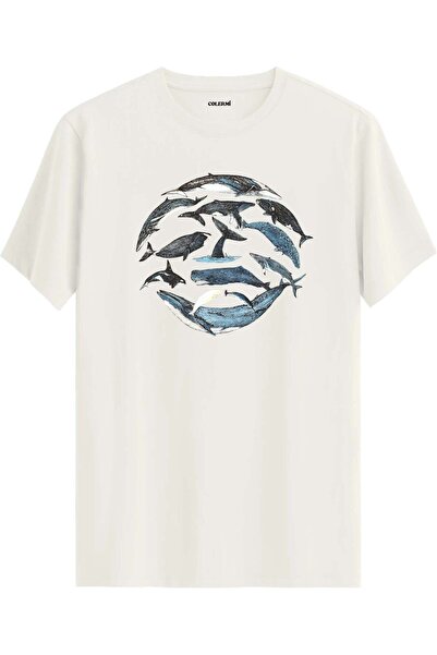 Colermi Whales Composition Artistic Printed T-Shirt