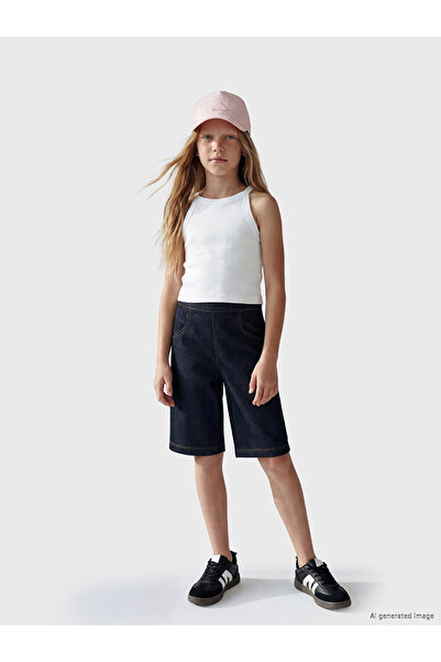 LC Waikiki RMZ ODEĆA RAZLIKA Bermuda šortsevi za devojčice sa vezicom za struk
