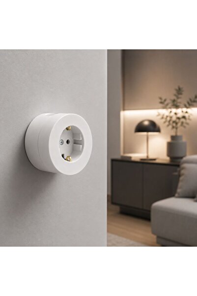 Ovivo Electric Ovivo Xone Nemliyer Sıva Üstü Beyaz Topraklı Priz