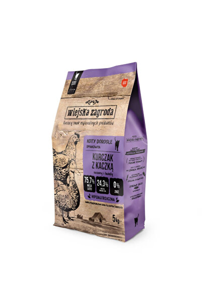 Wiejska Zagroda dry cat food Chicken and duck 5kg