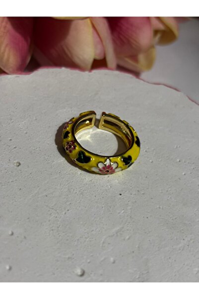 MODA Yellow Enamel Ring