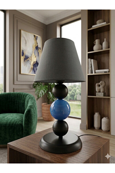 asellus Globa Modern Luxury Lampshade Blue Black Globe Detailed Design Table ...
