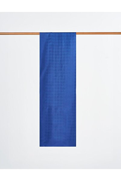 Kayra Monogram detaljni šal od viskoze indigo
