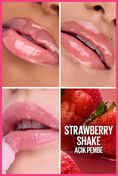 Maybelline New York Lifter Gel Ekstra Parlak ve Nemlendirici Dudak Parlatıcısı -06 Strawberry Shake, 24 Saat Nemlendirme