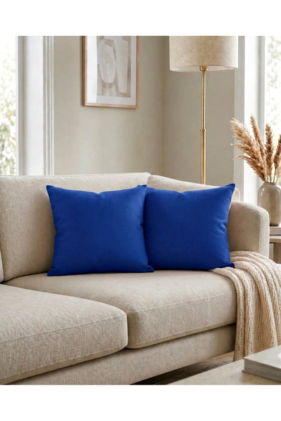 Econice Double-Sided Duck Linen, Saks Throw Pillow Cover 2 Pieces