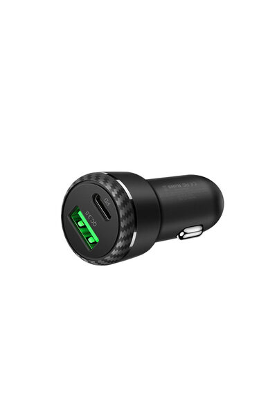Mcdodo Incarcator Auto 2.4A USB si Type-C Dual Port 36W Black