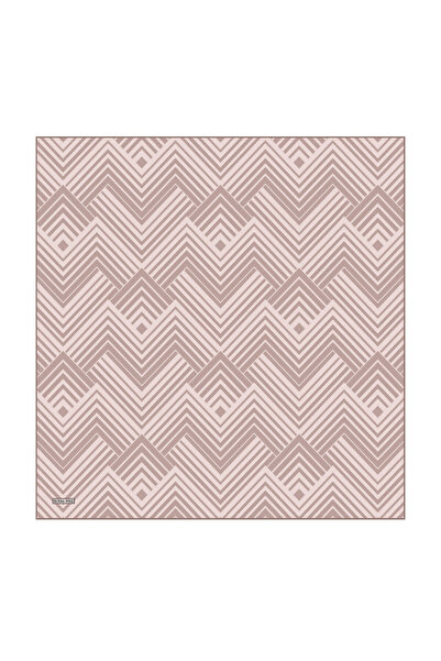 Bursa İpek Boz Kiraz Synthesis Pattern Twill Silk Scarf