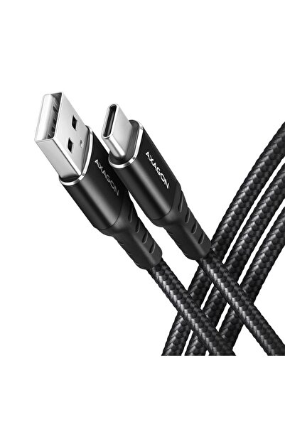 Axagon HQ Καλώδιο Δεδομένων USB-A σε USB-C, 3Α, 200 εκ., Μαύρο