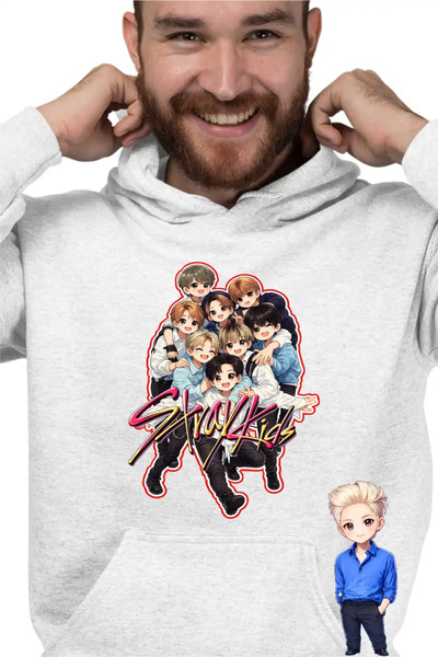 OEM Ανδρικό Φούτερ Stray Kids Εμπορεύματα Anime K-pop Κορεάτικο