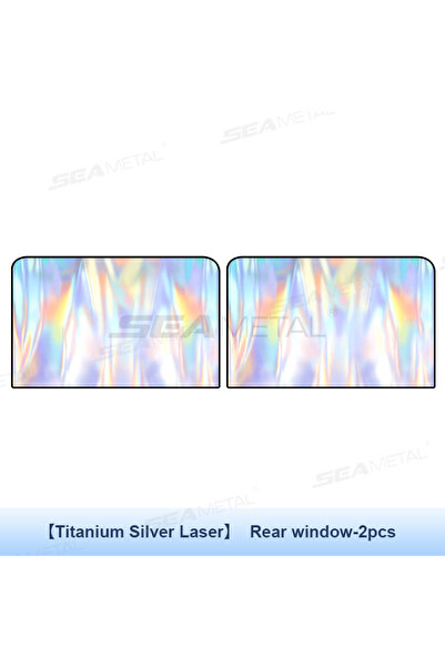 Choice rear 2pcs SEAMETAL Magnet Car Side Window Curtain Laser Coating Car Su...