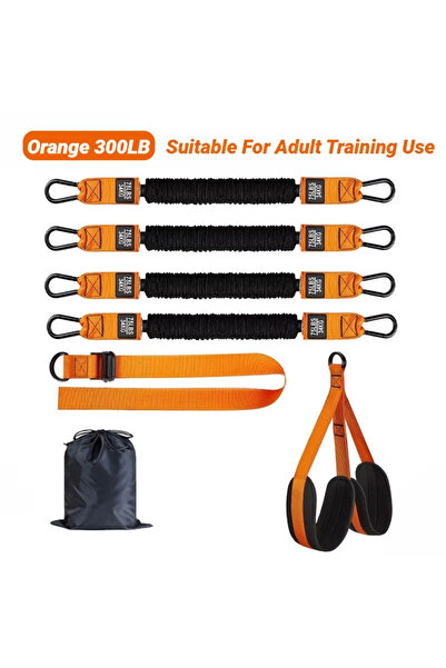 Choice Orange 300LB Pull-Up Power With Auxiliary Trainer Elastic Rope Pull Ba...