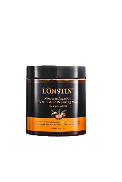 Lonstin قناع إصلاح فوري بزيت الأرجان للشعر، يرطب ويصلح ويضيف لمعان، لجميع أنو...