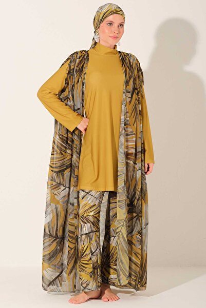 ALFASA Long Pareo with Gathered Shoulder Detail - Alf7146