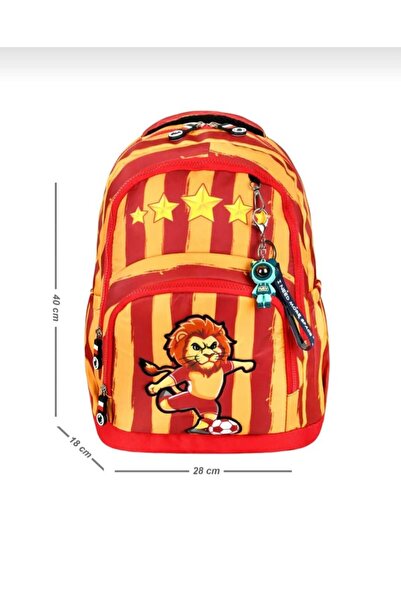 PEGAAVM İLKOKUL aslan desenli 3 lü set sırt çantası beslenme ve kalemlik