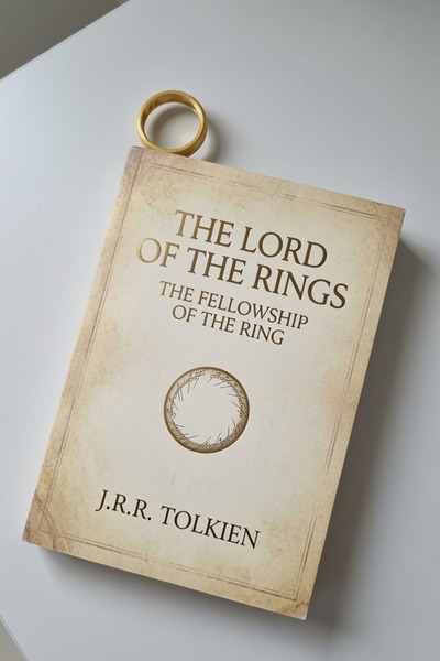 tredblock Semn de carte tematic Lord of the Rings V2 - Cadou LOTR de culoare aurie