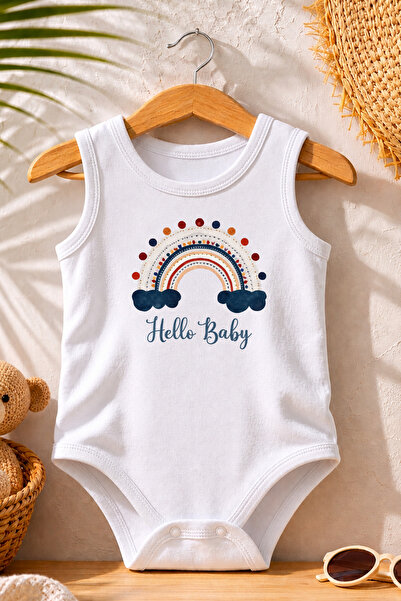 Pamuk Saray Hello Baby Printed Baby Bodysuit 100% Cotton Bodysuit