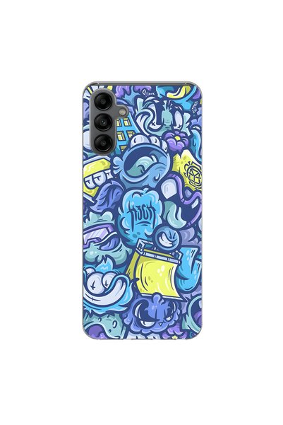 PPKin Samsung Galaxy A05S Compatible Graffiti 9 Design Transparent Case