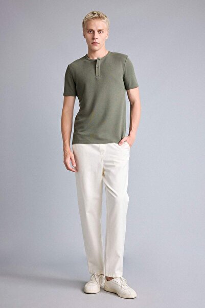 DeFacto Baggy Fit Ecru Trousers H5798Ax26Sm