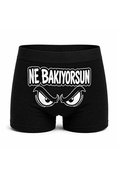 Onudabunuda Baskılı Erkek Boxer Şort Komik Tasarım Ne Bakıyorsun Yazılı Arka ...