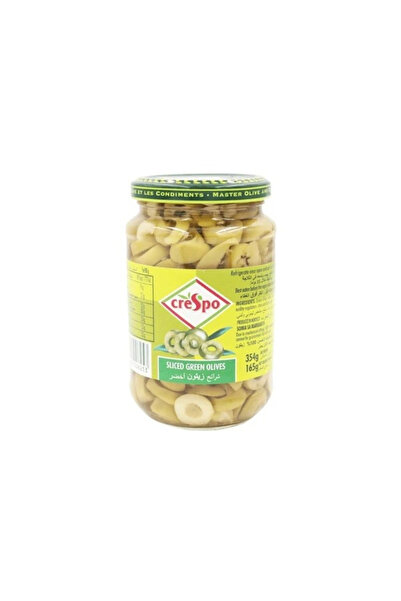 crespo Sliced Green Olives Jar 333 Gr X 12