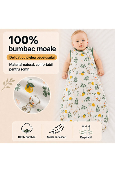 Miriboo Sac de Dormit de Vara pentru Nou-Nascuti si Bebelusi, 0-6 si 6-12 lun...
