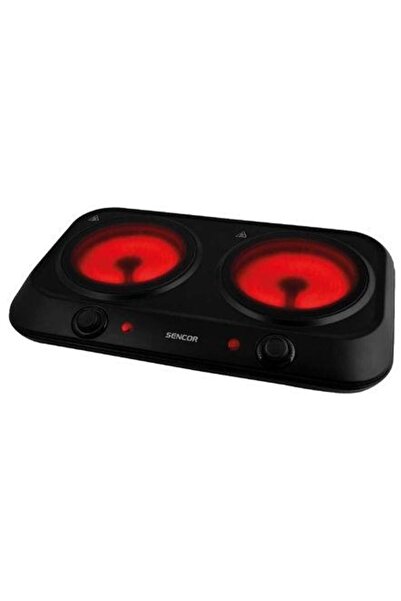 Sencor S-SCP2263BK Electric Ceramic Hob, 2400W, 2 Cooking Zones, Black