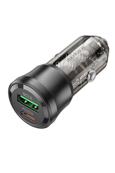 Borofone Încărcător auto – Journey, Dual Port USB + Type-C, 38W (PD20W + QC3....