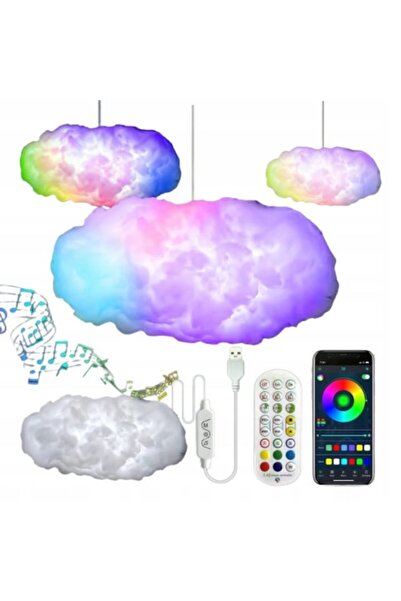 OEM Lampă LED decorativă „StormCloud” cu control prin aplicație și telecomandă