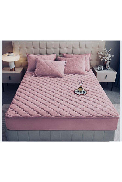 Dercasa Husă / Topper saltea cu elastic, roz pudră, 180x200 cm Cod: TPC31